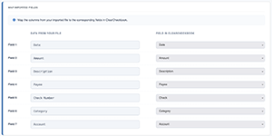 Import Transactions - Select your file