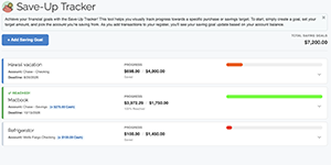 Save-Up Tracker - saving list